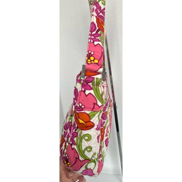 Vera Bradley Pink and Orange Floral RETIRED Lilli Bell Small Shoulder Bag - Picture 3 of 9